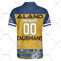 Alternative view of NRL Parramatta Eels Custom Name Number 2023 Indigenous Jersey Polo Shirt