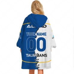 Alternative view of NRL Parramatta Eels Custom Name Number 2023 Mix Jersey V2 Fleece Oodie