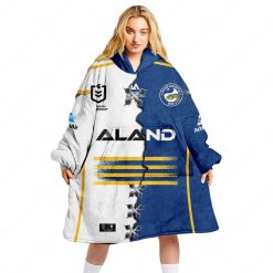 NRL Parramatta Eels Custom Name Number 2023 Mix Jersey V2 Fleece Oodie