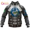NRL Parramatta Eels Custom Name Number Armor Zip Up Hoodie