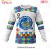 NRL Parramatta Eels Custom Name Number Autism Awareness Sweatshirt