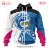 NRL Parramatta Eels Custom Name Number Fight Cancer Zip Up Hoodie