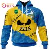 NRL Parramatta Eels Custom Name Number Halloween Zip Up Hoodie V2