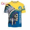 NRL Parramatta Eels Custom Name Number Native Skull T-Shirt