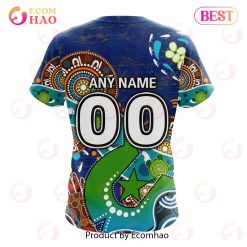 Alternative view of NRL Parramatta Eels Custom Name Number Special Design NAIDOC T-Shirt
