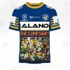 NRL Parramatta Eels Custom Name Number x The Simpsons 2020 Halloween T-Shirt