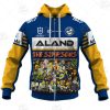 NRL Parramatta Eels Custom Name Number x The Simpsons 2020 Halloween Zip Up Hoodie