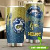 NRL Parramatta Eels Custom Name Yellow Blue Design Tumbler
