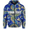 NRL Parramatta Eels Custom Text Aboriginal Rugby Style Zip Up Hoodie