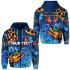 NRL Parramatta Eels Custom Text NAIDOC Aboriginal Zip Up Hoodie