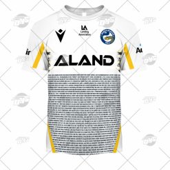NRL Parramatta Eels Custosm Name Number 2022 Run Out Tee Jersey T-Shirt