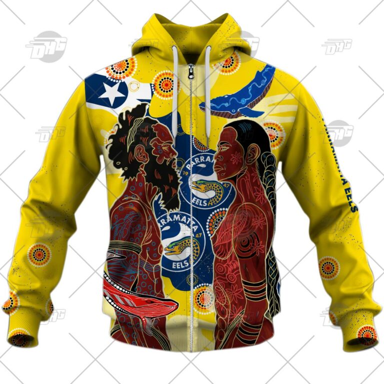 NRL Parramatta Eels Indigenous 2022 NAIDOC Week Zip Up Hoodie