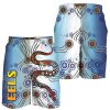 NRL Parramatta Eels Simple Indigenous Men Beach Shorts