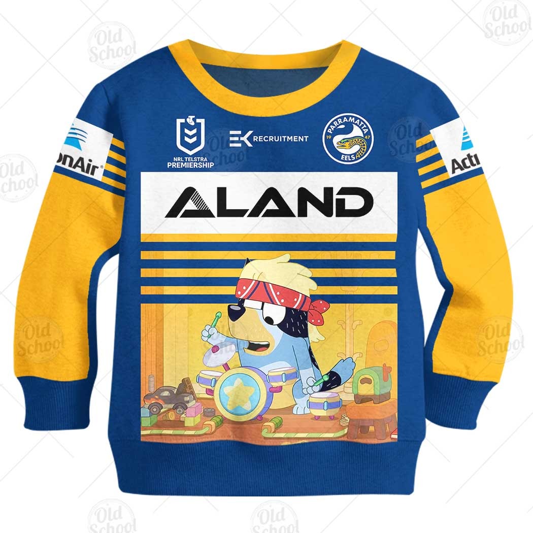 NRL Parramatta Eels x Bluey Jersey 2020 Kids Sweatshirt