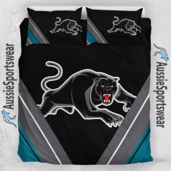 NRL Penrith Panthers Black Gray Doona Cover