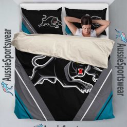 Alternative view of NRL Penrith Panthers Black Gray Doona Cover