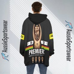 Alternative view of NRL Penrith Panthers Black Premiers 2022 - 2023 Complete Season Collection Fleece Oodie