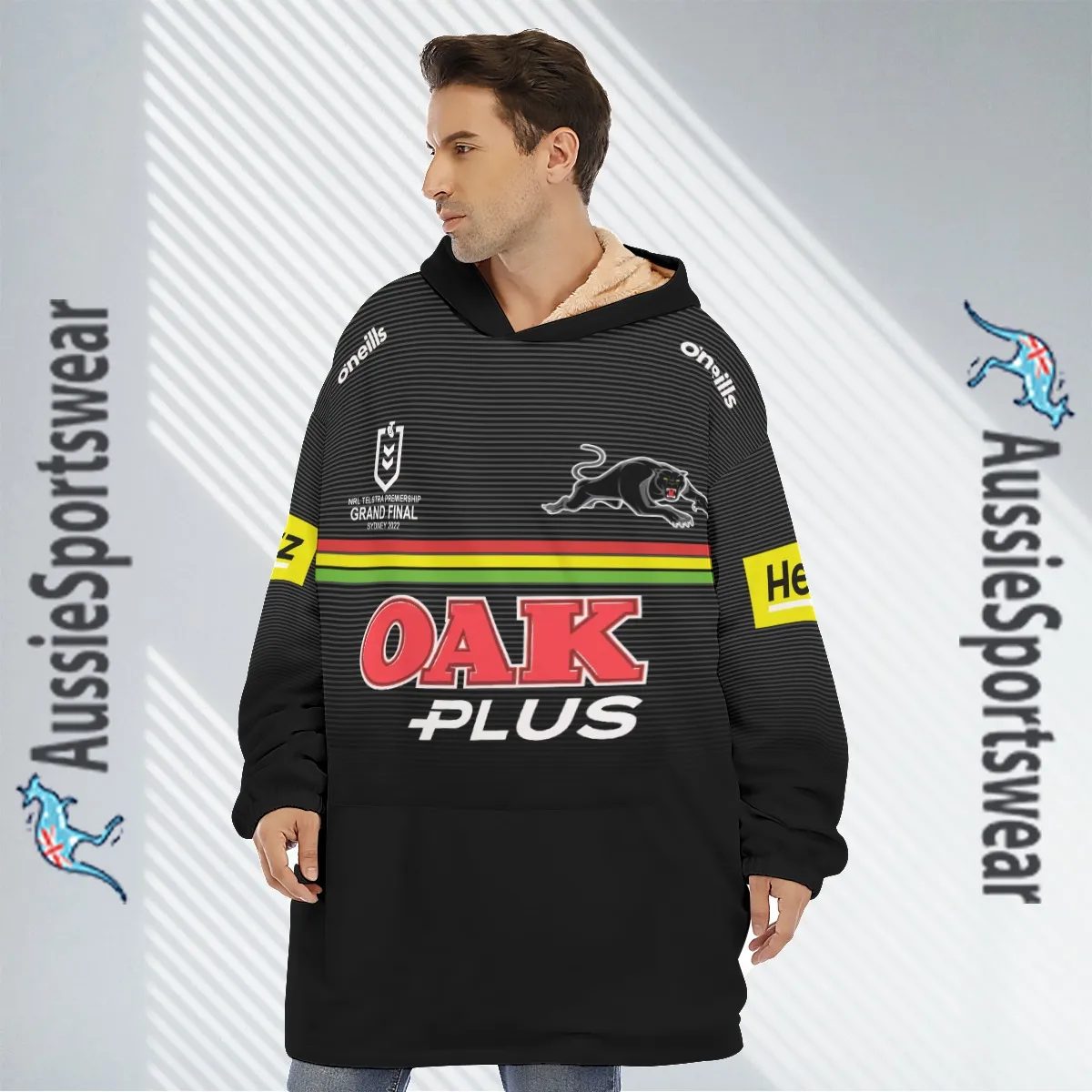 NRL Penrith Panthers Black Premiers 2022 - 2023 Complete Season Collection Fleece Oodie