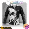 NRL Penrith Panthers Black White Logo Zip Up Hoodie