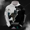NRL Penrith Panthers Black White Mascot Scratch Pullover Hoodie