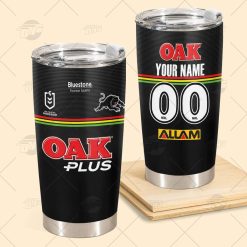 Alternative view of NRL Penrith Panthers Custom Name 2022 Home Jersey Tumbler
