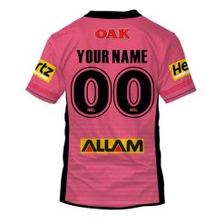Alternative view of NRL Penrith Panthers Custom Name Number 2020 Alternate Jersey T-Shirt