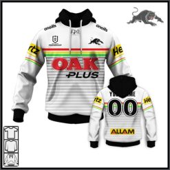 NRL Penrith Panthers Custom Name Number 2020 Away Jersey Pullover Hoodie