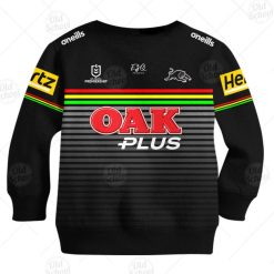 NRL Penrith Panthers Custom Name Number 2020 Home Jersey Kids Sweatshirt