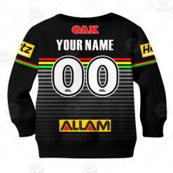 Alternative view of NRL Penrith Panthers Custom Name Number 2020 Home Jersey Kids Sweatshirt