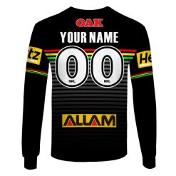 Alternative view of NRL Penrith Panthers Custom Name Number 2020 Home Jersey Sweatshirt