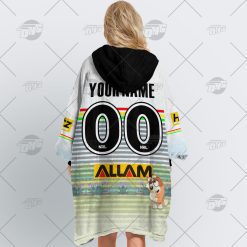 Alternative view of NRL Penrith Panthers Custom Name Number 2020 x Bluey Jersey Fleece Oodie