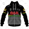 NRL Penrith Panthers Custom Name Number 2022 Alternate Jersey Zip Up Hoodie
