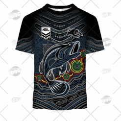 NRL Penrith Panthers Custom Name Number 2022 Indigenous Fishing Jersey T-Shirt
