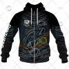 NRL Penrith Panthers Custom Name Number 2022 Indigenous Fishing Jersey Zip Up Hoodie