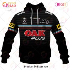 Alternative view of NRL Penrith Panthers Custom Name Number 2023 Alternate Jersey Pullover Hoodie