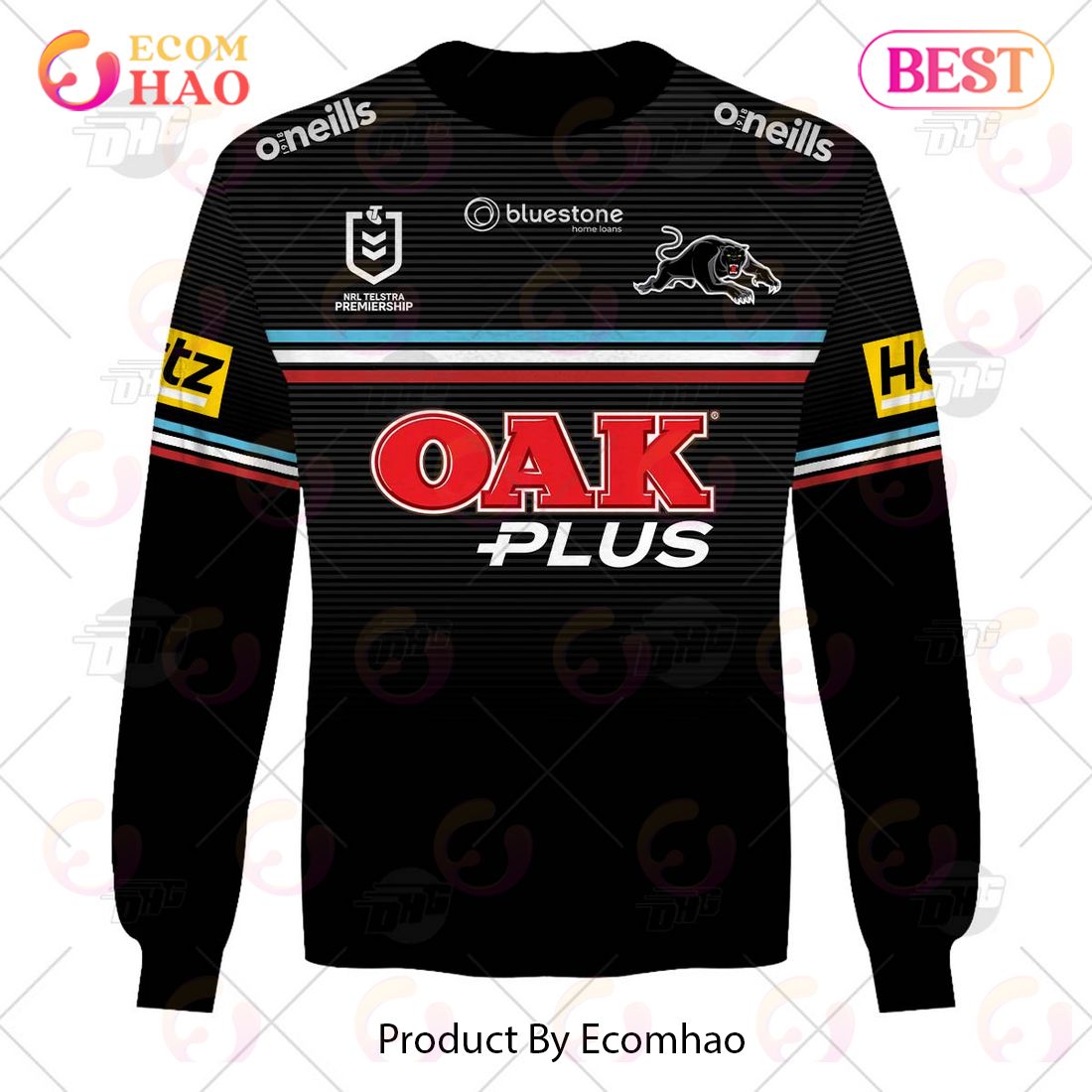 NRL Penrith Panthers Custom Name Number 2023 Alternate Jersey Sweatshirt