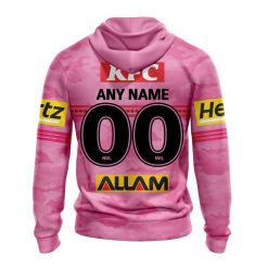 Alternative view of NRL Penrith Panthers Custom Name Number 2023 ANZAC Day Jersey Zip Up Hoodie