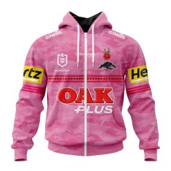 NRL Penrith Panthers Custom Name Number 2023 ANZAC Day Jersey Zip Up Hoodie