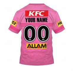 Alternative view of NRL Penrith Panthers Custom Name Number 2023 Away Jersey T-Shirt
