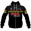NRL Penrith Panthers Custom Name Number 2023 Home Jersey Zip Up Hoodie
