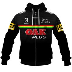 NRL Penrith Panthers Custom Name Number 2023 Home Jersey Zip Up Hoodie