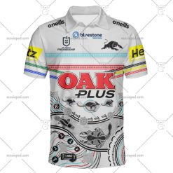 NRL Penrith Panthers Custom Name Number 2023 Indigenous Jersey Polo Shirt