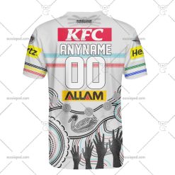 Alternative view of NRL Penrith Panthers Custom Name Number 2023 Indigenous Jersey T-Shirt