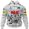NRL Penrith Panthers Custom Name Number 2023 Indigenous Jersey Zip Up Hoodie