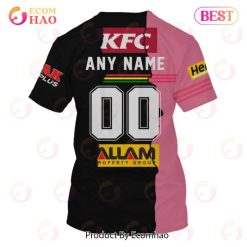 Alternative view of NRL Penrith Panthers Custom Name Number 2023 Mix Jersey T-Shirt