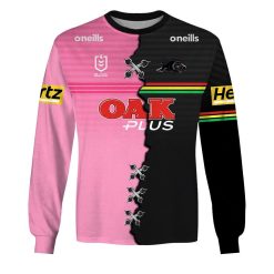 NRL Penrith Panthers Custom Name Number 2023 Mix Jersey V2 Sweatshirt