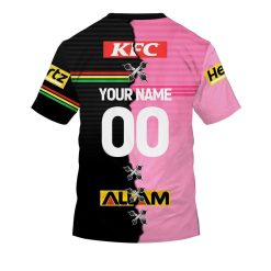 Alternative view of NRL Penrith Panthers Custom Name Number 2023 Mix Jersey V2 T-Shirt