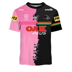 NRL Penrith Panthers Custom Name Number 2023 Mix Jersey V2 T-Shirt