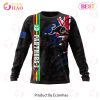 NRL Penrith Panthers Custom Name Number Flag Scratch Sweatshirt