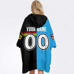 Alternative view of NRL Penrith Panthers Custom Name Number Half Split Jersey Fleece Oodie